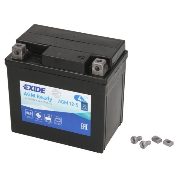 Baterie Moto Exide AGM Ready Motorbike & Sport Battery 4Ah 70A 12V YTX5L-BS EXIDE READY